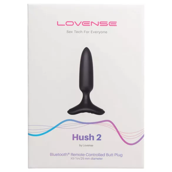 LOVENSE Hush 2 XS - мал презареждаем анален вибратор (25 мм) - черен