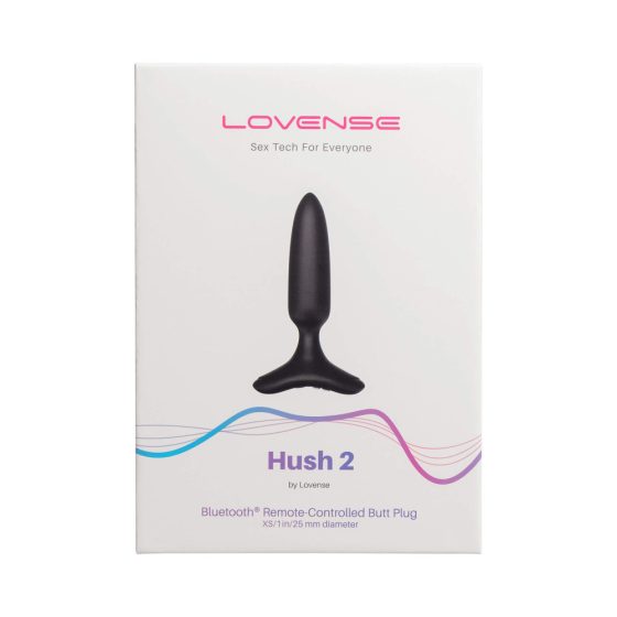 LOVENSE Hush 2 XS - презареждащ се малък анален вибратор (25 мм) - черен