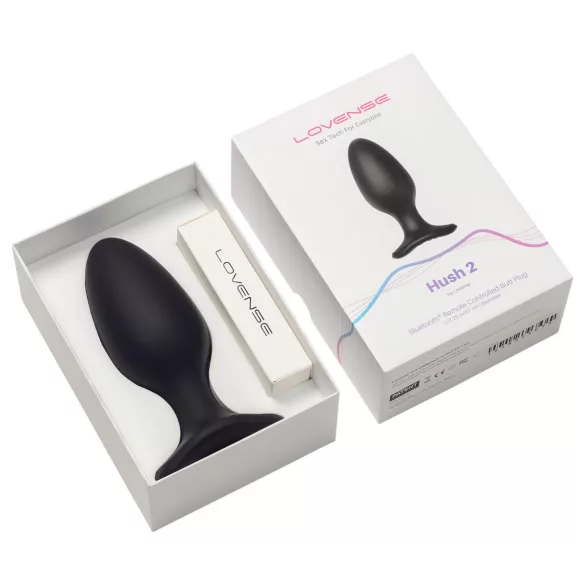 LOVENSE Hush 2 L - малък анален вибратор с акумулатор (57 мм) - черен