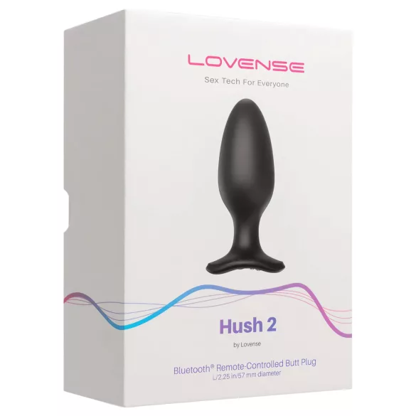 LOVENSE Hush 2 L - малък анален вибратор с акумулатор (57 мм) - черен