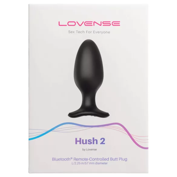 LOVENSE Hush 2 L - малък анален вибратор с акумулатор (57 мм) - черен