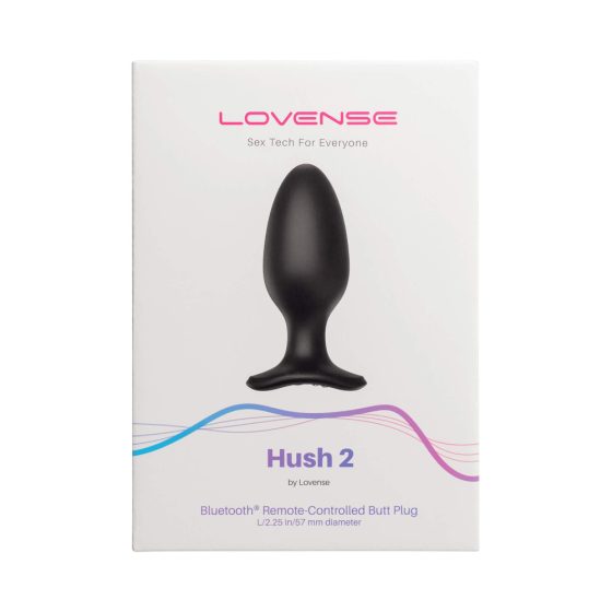 LOVENSE Hush 2 L - презареждащ се малък анален вибратор (57 мм) - черен
