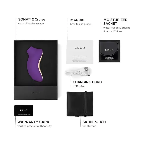 LELO Sona 2 Cruise - вакуумен стимулатор за клитор - лилав