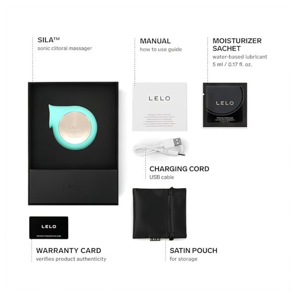 LELO Sila - клиторен вибратор с вълни - водоустойчив, тюркоаз