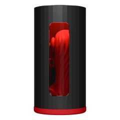   LELO F1s V3 - Интерактивен мастурбатор (черно-червен)