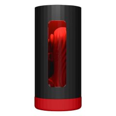   LELO F1s V3 XL - интерактивен мастурбатор (черно-червен)