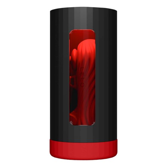 LELO F1s V3 XL - интерактивен мастурбатор (черно-червен)