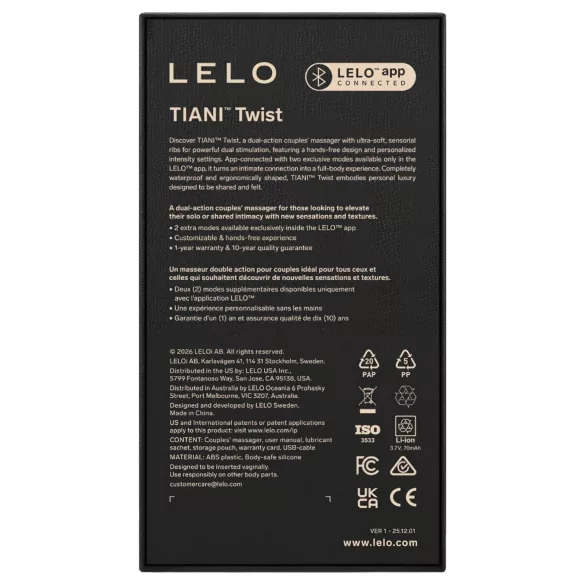 LELO Tiani Twist - умен вибратор за двойки (розов)