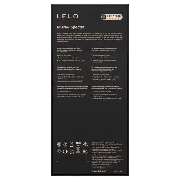 LELO Mona Spectra - умен G-точков вибратор с LED светлина (бял)