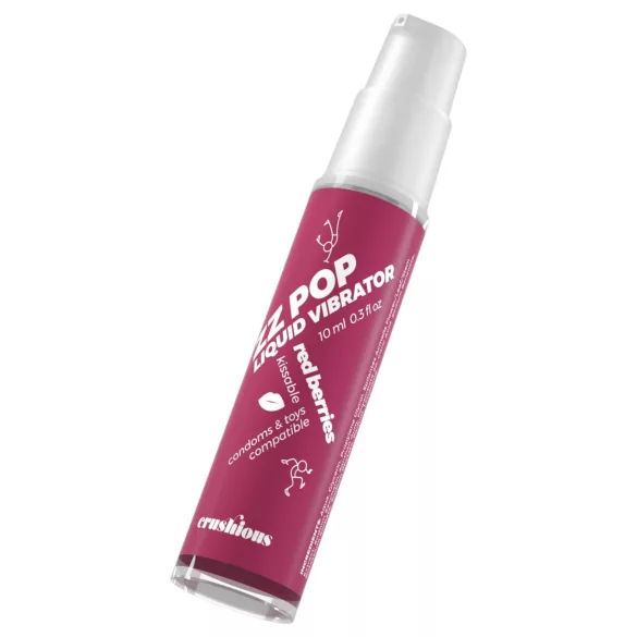 Crushious ZZ POP - ядлив течен вибратор с вкус на червени горски плодове (10 ml)