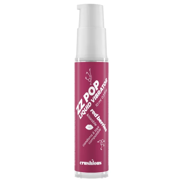 Crushious ZZ POP - ядлив течен вибратор с вкус на червени горски плодове (10 ml)