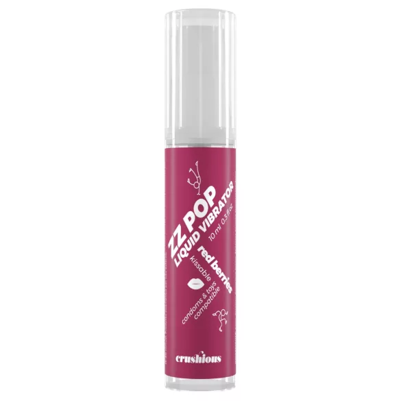 Crushious ZZ POP - ядлив течен вибратор с вкус на червени горски плодове (10 ml)