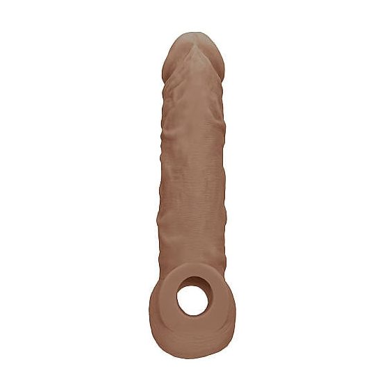 RealRock Penis Sleeve 8 - обвивка за пенис (21 см) - тъмно естествена