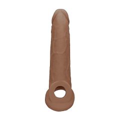   RealRock Penis Sleeve 9 - обвивка за пенис (21,5 см) - тъмно естествена