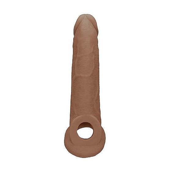 RealRock Penis Sleeve 9 - обвивка за пенис (21,5 см) - тъмно естествена