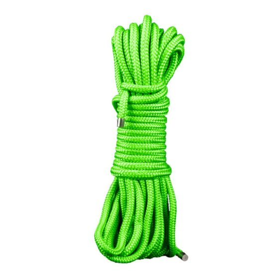 Ouch! - светещо въже за робство - 5 м (зелено)