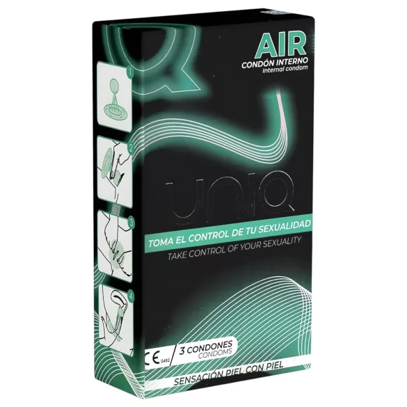 Uniq Air - тънък женски презерватив - 3 броя