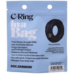   Doc Johnson C-Ring - силиконов пенис пръстен (черен)