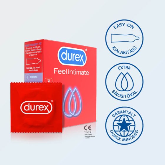 Durex Feel Intimate - тънкостенни презервативи (3бр.)