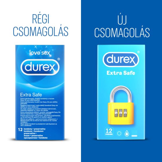 Durex extra safe - безопасен презерватив (12 бр.)