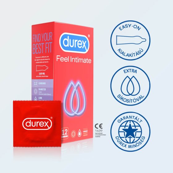 Durex Feel Intimate - тънкостенни презервативи (12бр.)