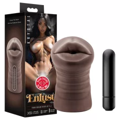   Enlust Krystal - вибрираща изкуствена уста с AI изображения - кафява