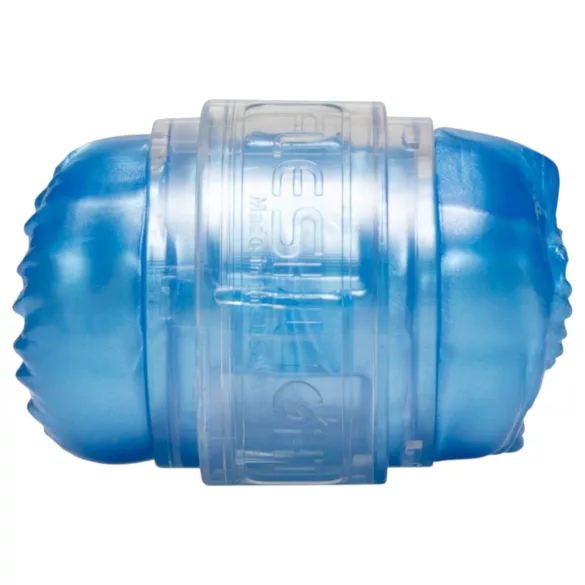 Fleshlight Quickshot Vantage - прозрачен двоен мастурбатор (син)