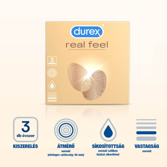 Durex Real Feel - презерватив без латекс (3db)