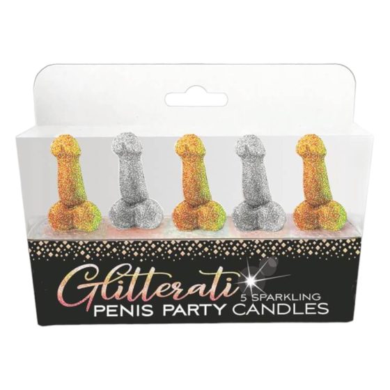 Glittaretti - Комплект свещи за пенис (5бр.)