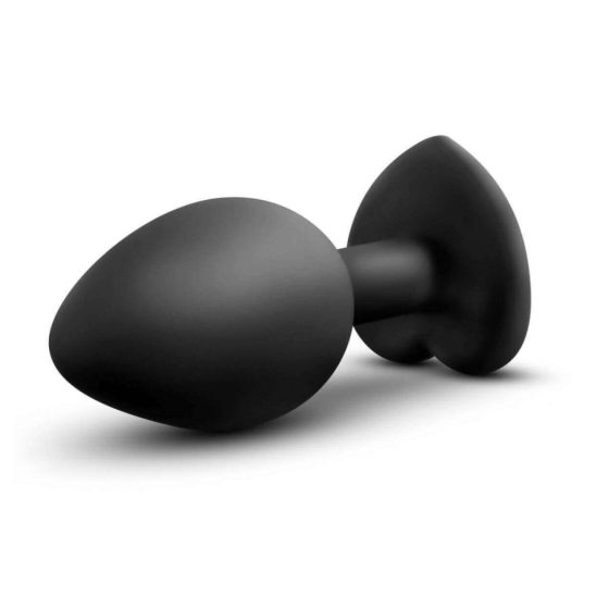 Temptasia S - сребърен анален вибратор с камъни (черен) - малък