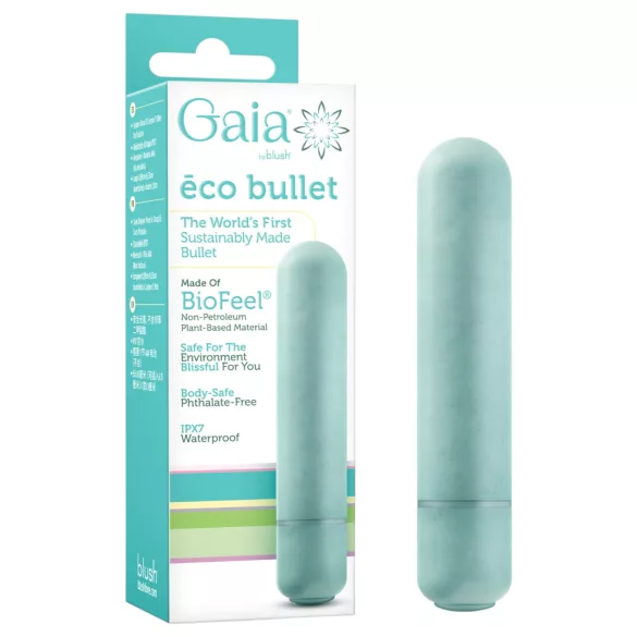 Gaia Eco M - екологичен вибратор тип пръчица (тюркоаз) - среден размер