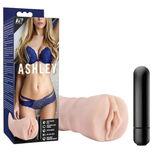 M for Men Ashley - вибрираща вагина - натурален цвят