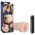 M for Men Ashley - вибрираща вагина - натурален цвят