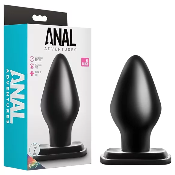Anal Adventures XL - голям анален плъг - черен