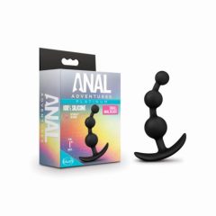   Anal Adventures Platinum - анални мъниста - малки (черни)