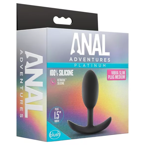 Anal Adventures Platinum - анален плъг - среден размер - черен