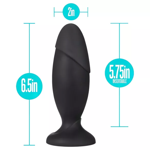 Anal Adventures Platinum Rocket - голям анален плъг - черен