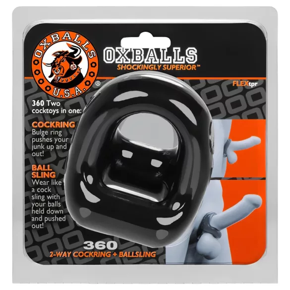 OXBALLS - пенис и тестис ринг - черен