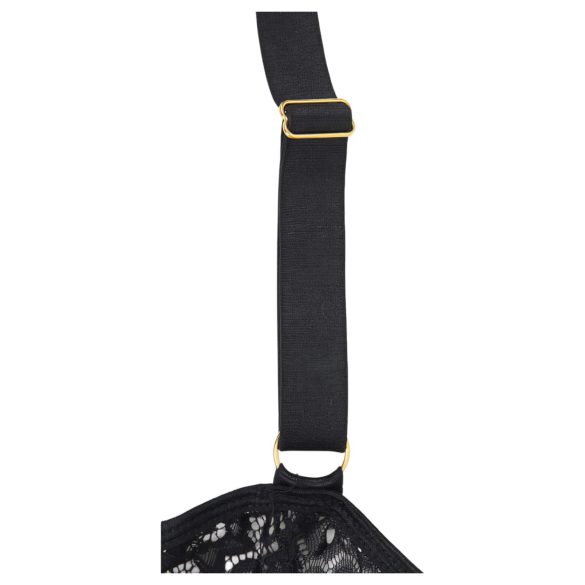 Subblime - боди с десен и сатенен колан (черно)