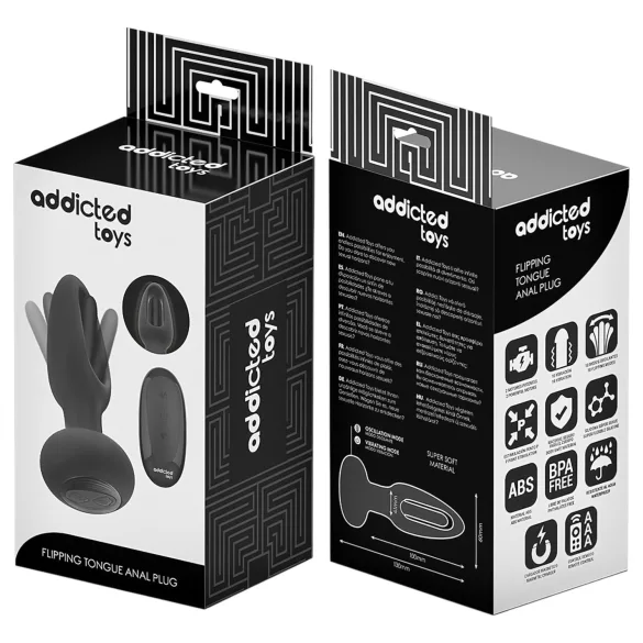 Addicted Toys - анален вибратор с движещ се език - черен