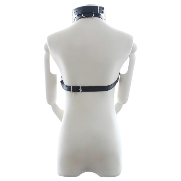 Latetobed - бюстие с наустник и щипки за зърна - черно