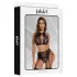 Adalet Evelyn - комплект дамско бельо от 3 части - дантела - черен - L/XL