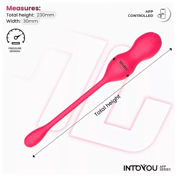 INTOYOU Kyra - вибриращи кегел топчета с Bluetooth - розови