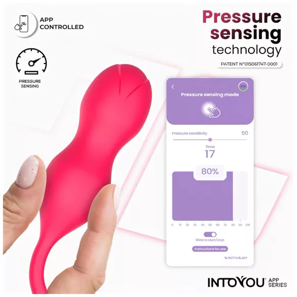 INTOYOU Kyra - вибриращи кегел топчета с Bluetooth - розови