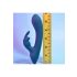 Playboy Rabbit - акумулаторен, водоустойчив вибратор с клиторен стимулатор (тюркоаз)