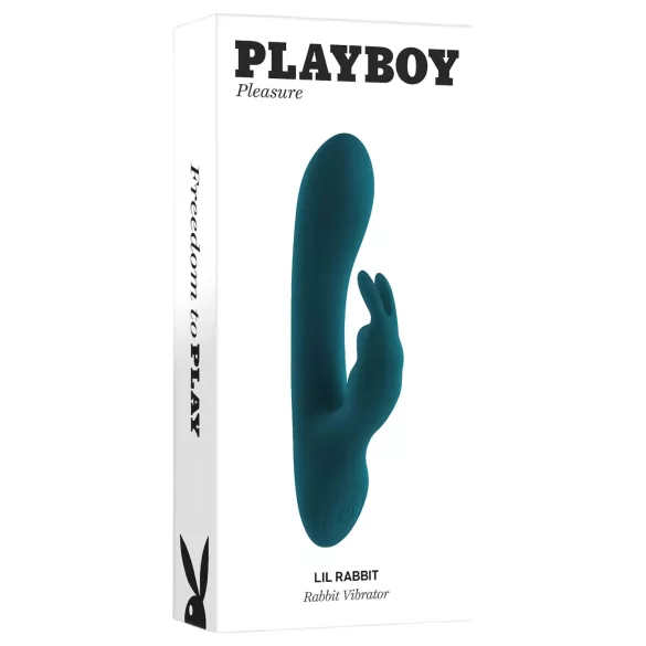 Playboy Rabbit - вибратор за клитор с уши, акумулаторен, водоустойчив, тюркоаз