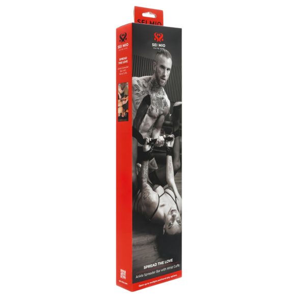 Sei Mio - разкрачваща пръчка с белезници (черна)