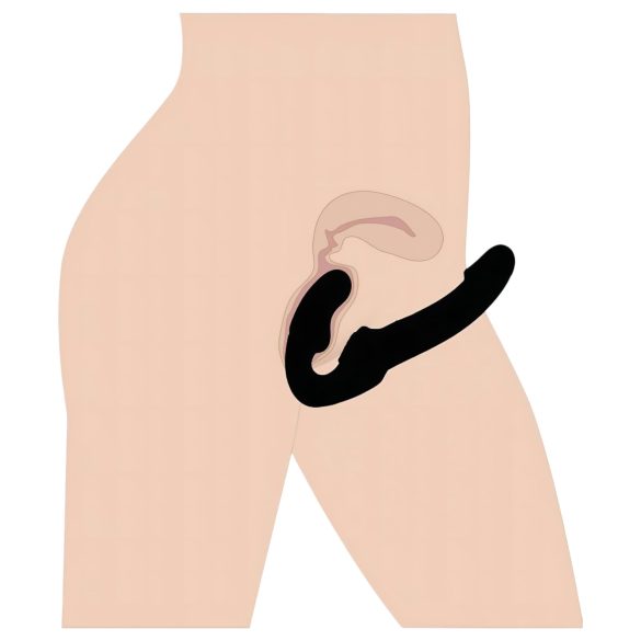 Strap U Revolver - страпон дилдо без колан - черен