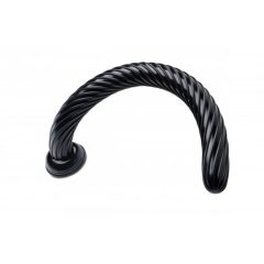   Hosed Spiral Anal Snake 19 - дълъг анален дилдо с крачета със скоби (черен)
