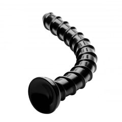   Hosed Swirl Tchick Anal Snake 18 - анален вибратор със скоба (черен)